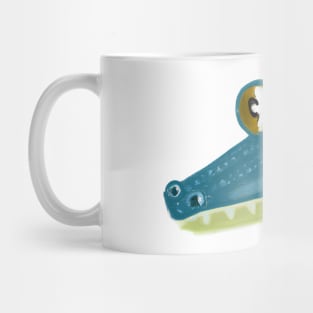 Cute Aligator Drawing Mug